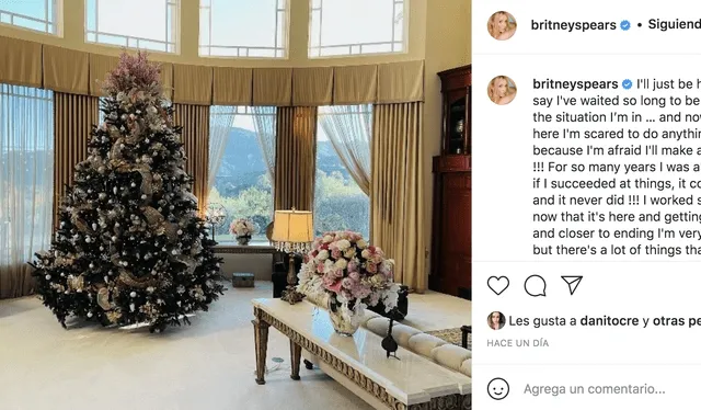 La princesa del Pop dio a conocer su situación actual emocional a través de un nuevo post en su Instagram. Foto: Britney Spears/ Instagram.