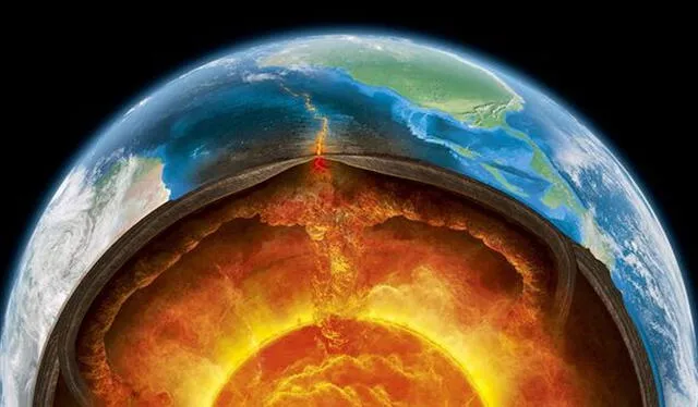El manto inferior es la capa que rodea al núcleo de la Tierra. Imagen: BBC Future