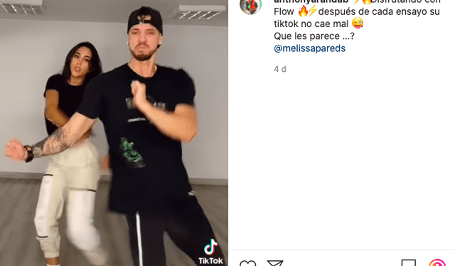 Anthony Aranda, bailarín ampayado con Melissa Paredes, bloquea sus redes sociales ante críticas. Foto: captura Instagram