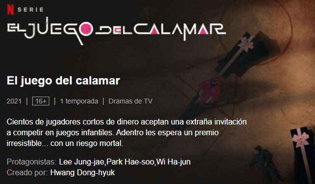 Ver todos los capítulos doblado al español latino de El juego del calamar en Netflix. Foto: captura web Netflix