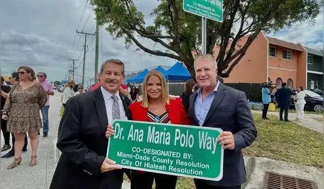 Ana María Polo cuenta con su propia calle en una ciudad del estado de Florida. Foto: Instagram