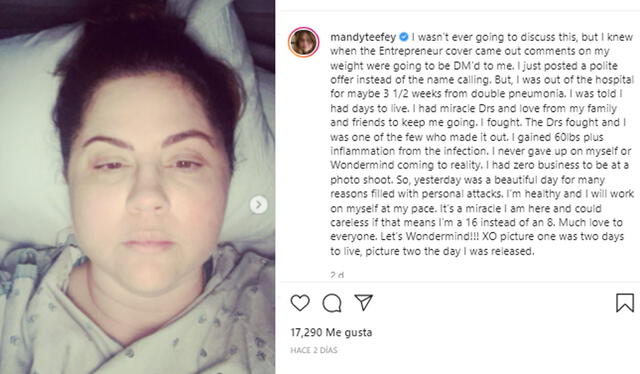 20.11.2021 | Publicación de Mandy Teefey, madre de Selena Gomez. Foto: captura Mandy Teefey/Instagram