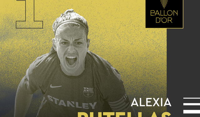 Alexia Putellas se quedó con el premio a la mejor futbolista de la temporada. Foto: Twitter