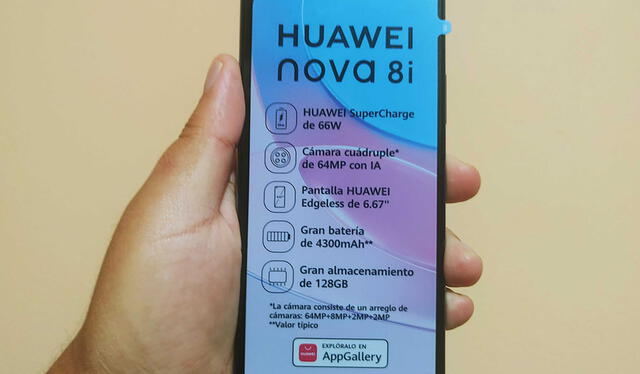 Características del Huawei Nova 8i. Foto: Edson Henriquez