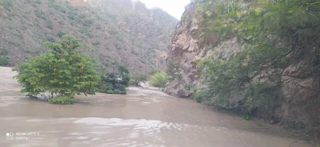 El río Marañón aumentó su caudal debido a intensas lluvias. Foto: GRLL