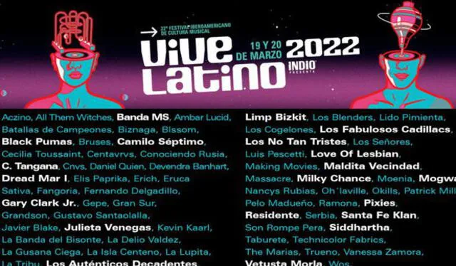 Vive Latino 2022 en México. Foto: Vive Latino 2022