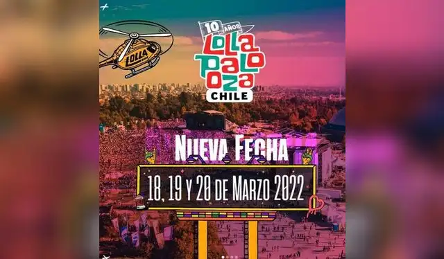 Lollapalooza Chile 2022. Foto: Instagram @LollapaloozaChile