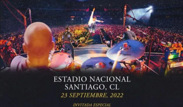 Coldplay en Chile 2022. Foto: puntoticket.com