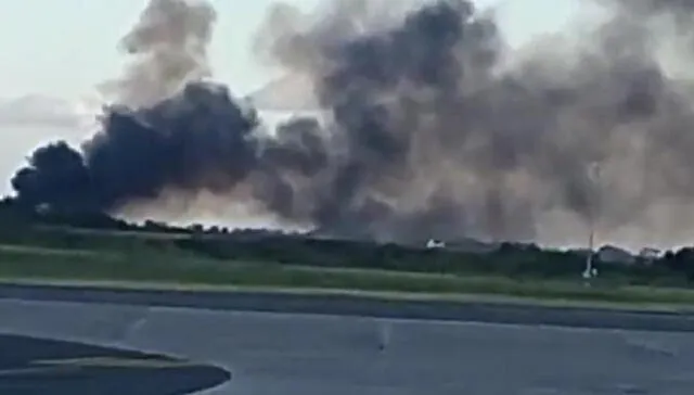 El avión había partido del aeropuerto El Higüero con destino a Miami y minutos después de su despegue intentó aterrizar en el Aeropuerto Internacional de Las Américas. Captura de video