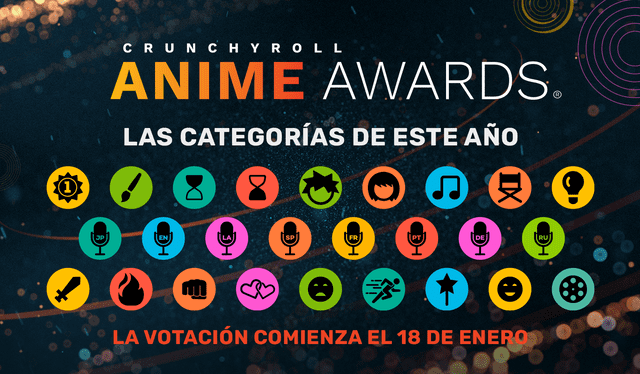 Anime Awards - categorías. Foto: Crunchyroll