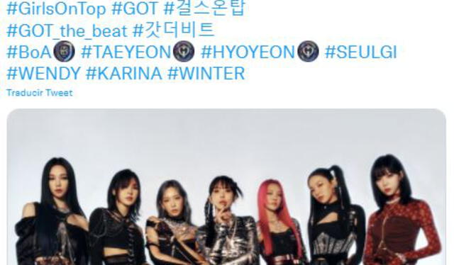 SM Entertainment presenta a GOT (Girls on top). Foto: Twitter