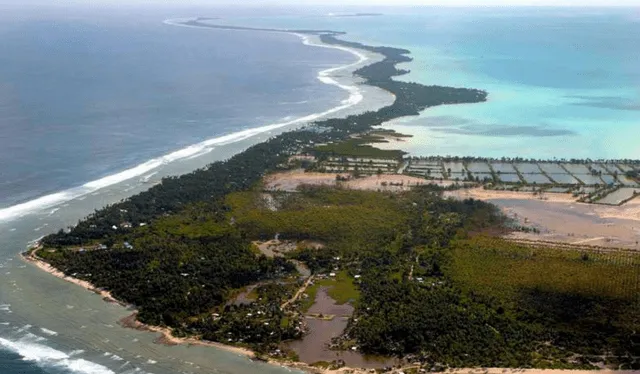 La isla de Navidad, que forma parte de la República de Kiribati, es el primer lugar del mundo en recibir el Año Nuevo. Foto: EFE