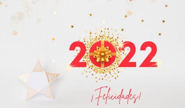 Tarjetas de Feliz Año Nuevo 2022. Foto: Canva