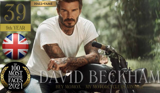 David Beckham es el puesto 39 en Los 100 rostros más bellos del mundo 2021. Foto: TC Candler.