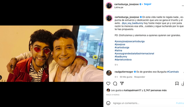 Yo soy: ‘José José’ se pronuncia tras ser eliminado por ‘Bad Bunny’. Foto: captura Instagram Yo soy: ‘José José’ se pronuncia tras ser eliminado por ‘Bad Bunny’. Foto: captura Instagram
