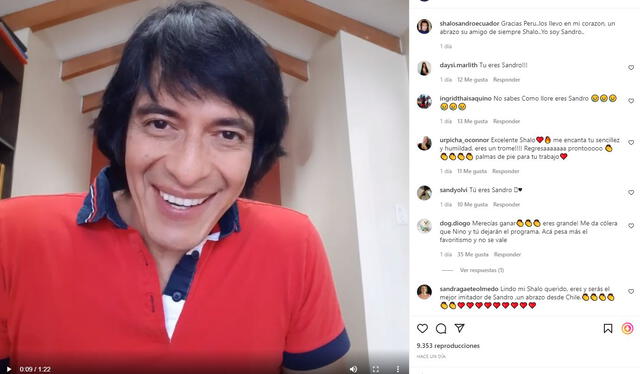 Imitador ecuatoriano de Sandro se pronuncia tras dejar Yo soy. Foto: captura de Instagram