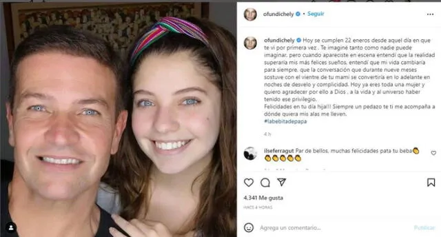 Orlando Fundichely saluda a su hija por su cumpleaños. Foto: Orlando Fundichely/ Instagram