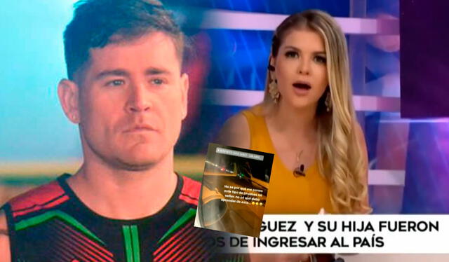Pancho Rodríguez fue regresado a Chile cuando intentaba entrar a Perú con su hija, lo que generó la incomodidad de Brunella Horna por el accionar de Migraciones. Foto: captura/América TV