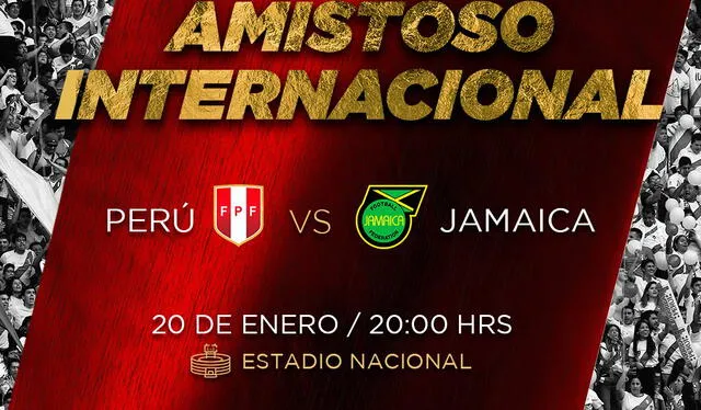 Se cambió el horario del partido entre Perú y Jamaica en el Estadio Nacional de Lima. Foto: Twitter