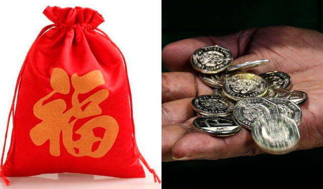 Para este ritual necesitarás una bolsa roja y algunas monedas. Foto: composición / China Daily / La República