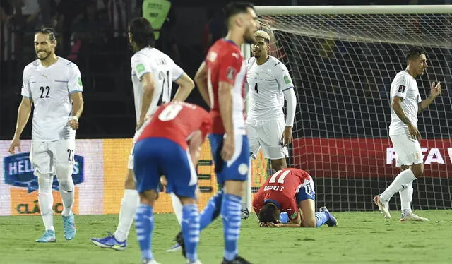 Paraguay cayó ante Uruguay de local por las Eliminatorias sudamericanas Qatar 2022. Foto: AFP