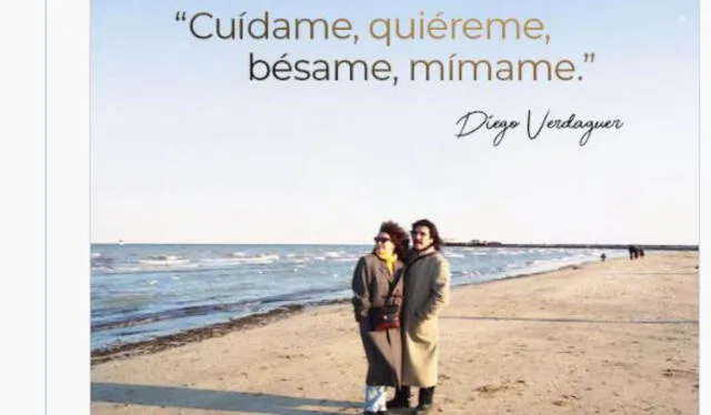 Amanda Miguel le dedica sentido mensaje a Diego Verdaguer. Foto: captura Twitter