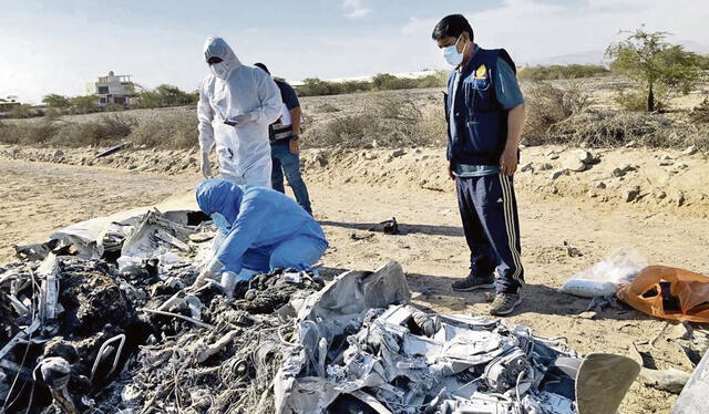 Investigaciones. El fiscal Ricardo Umiña acudió al lugar para el levantamiento de cuerpos. Foto: difusión