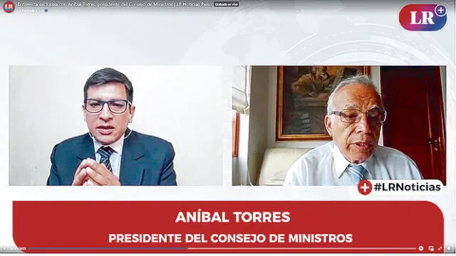 Primer ministro estuvo en el noticiero de Puno LR+. Foto: captura video La República