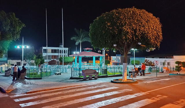 Plaza de Armas de Simbal con modo night vision. Foto: Edson Henriquez