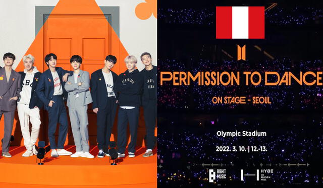 Concierto presencial de BTS en Seúl, Permission to dance on stage, será transmitido en cines en todo el mundo. Foto: composición La República / Hybe