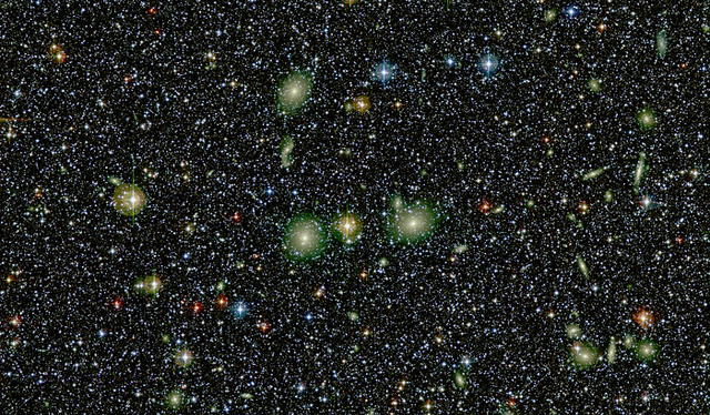 Esta imagen cubre un campo de 0,5° x 0,5° en la constelación austral de Norma y en dirección a El Gran Atractor. Foto: ESO
