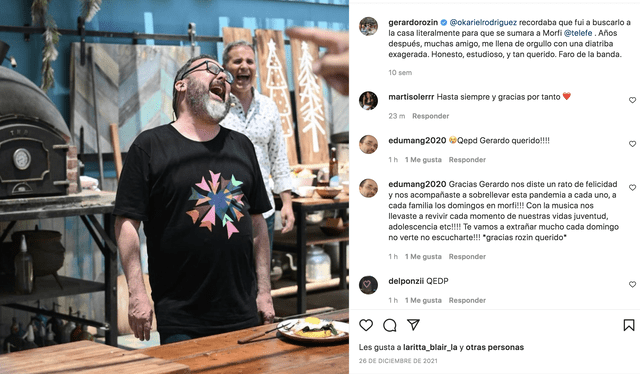 El periodista Gerardo Rozín logró ganarse el cariño del mundo artístico argentino. Foto: Gerardo Rozín/Instagram