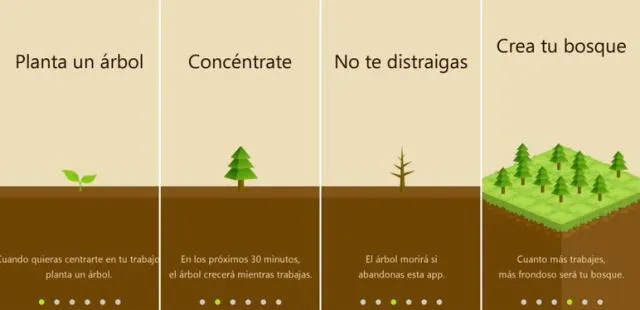 Se puede cultivar un árbol con Forest. Foto: Twitter