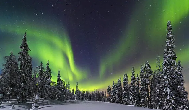 Auroras boreales en Finlandia. Foto: CNN   