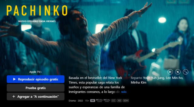 Ver Pachinko por Apple Tv+ gratis. Foto: captura