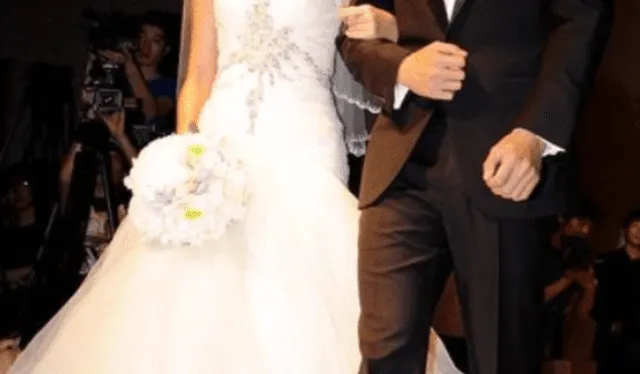 Son Ye Jin en vestido de novia para "My wife got married". Foto: NTN