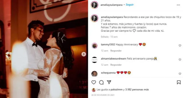 Andrea Cordero y Renato Tapia llevan casados más de 5 años. Foto: Instagram