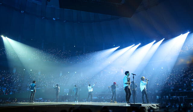 Stray Kids durante el concierto MANIAC en Seúl. Foto: JYPE /Kpop Herald