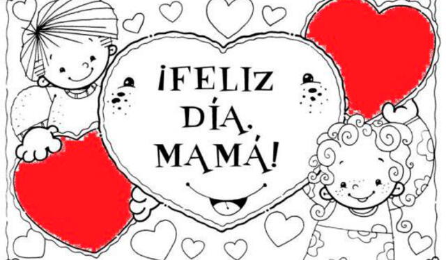Un dibujo para enviar a mamá este Día de la Madre. Foto: ideasnuevas.