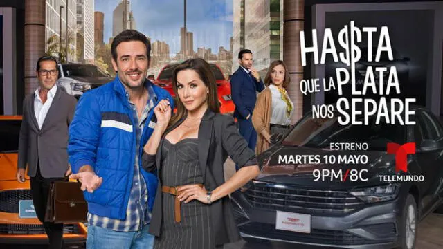 "Hasta que la plata nos separe" es la nueva producció colombiana con Carmen Villalobos en el protagónico.  Foto: Telemundo