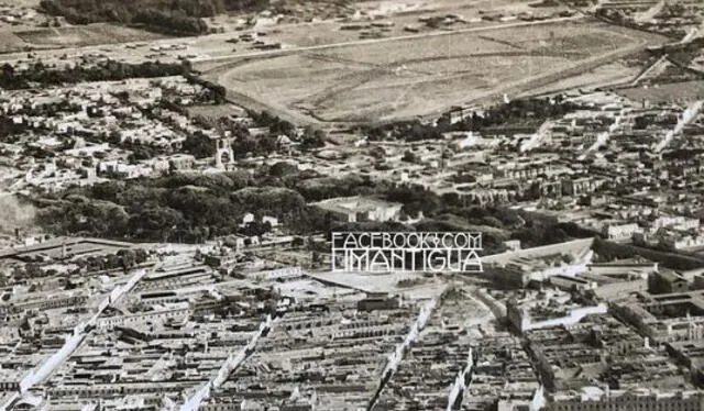 Vista aérea de la capital de Lima, a finales de 1920. Foto: Lima la antigua