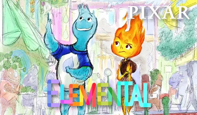 "Elementos" o "Elemental" se estrenó el 22 de junio en cines a nivel nacional. Foto: Disney Pixar   