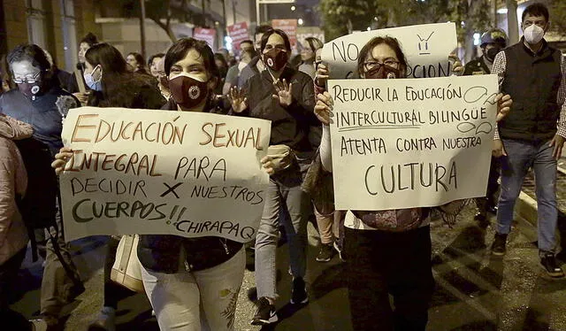 Demanda. Padres de familia y organismos internacionales defienden el enfoque de género. Foto: Gerardo Marín/La República