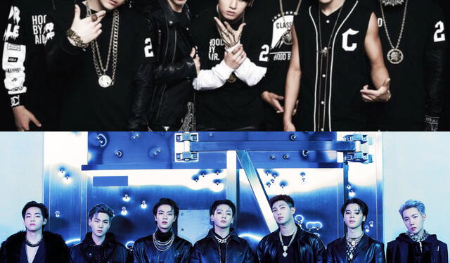 BTS en "No more dream" versus "Proof". Foto: BIGHIT Music