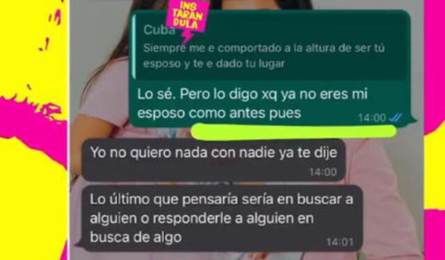 La respuesta de Rodrigo Cuba a Melissa Paredes. Foto: captura Instarándula