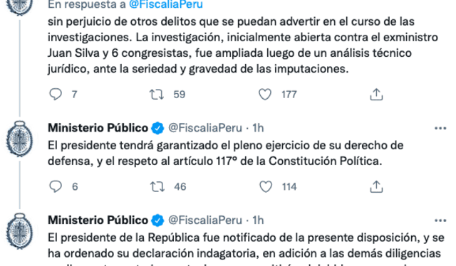 Tuit del Ministerio Público