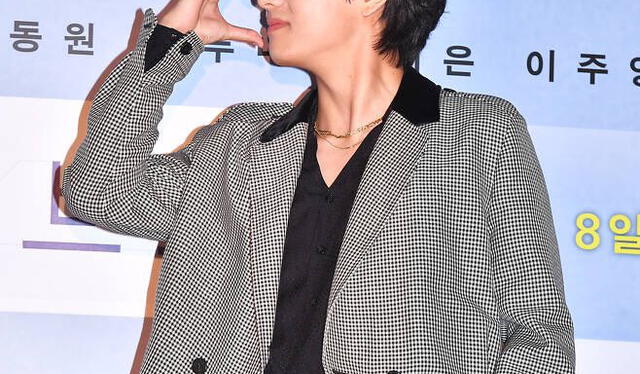 Taehyung de BTS en premiere de "Broker" en Seúl, Corea del Sur. Foto: Dispatch