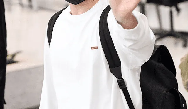 Jungkook de BTS en el Aeropuerto Internacional de Incheon tras su viaje a Washington. Foto: TV Daily