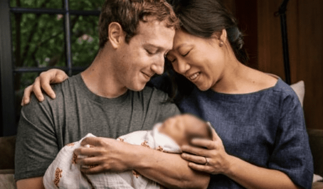 Mark Zuckerberg y Priscilla Chan decidieron que su menor hija se llama August. Foto: AFP