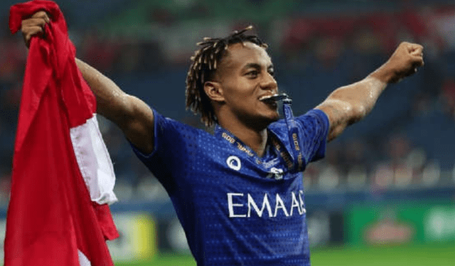 André Carrillo milita en el Al Hilal de la liga de fútbol de Arabia Saudita. Foto: AFP